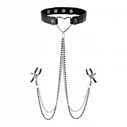 Sex & Mischief - Amor Collar with Nipple Clamps